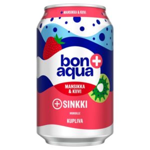 Bonaqua + Mansikka & Kiivi kivennäisvesi tölkki 0.33 L